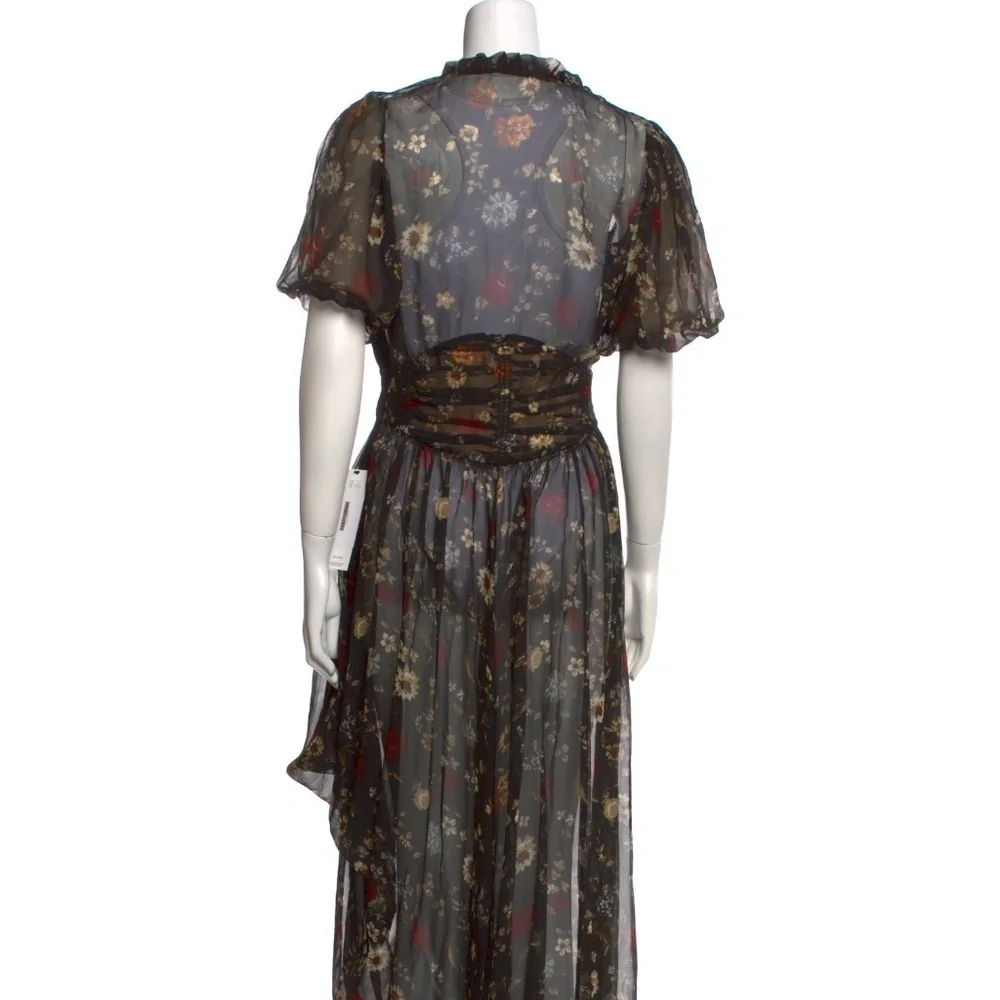 Long, sheer Doen floral dress - Picture 2 of 2